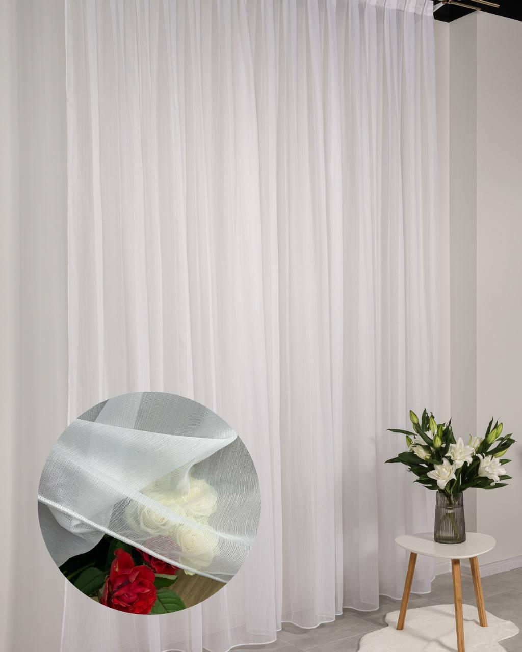 Тюль «Бамбук» - Білий
