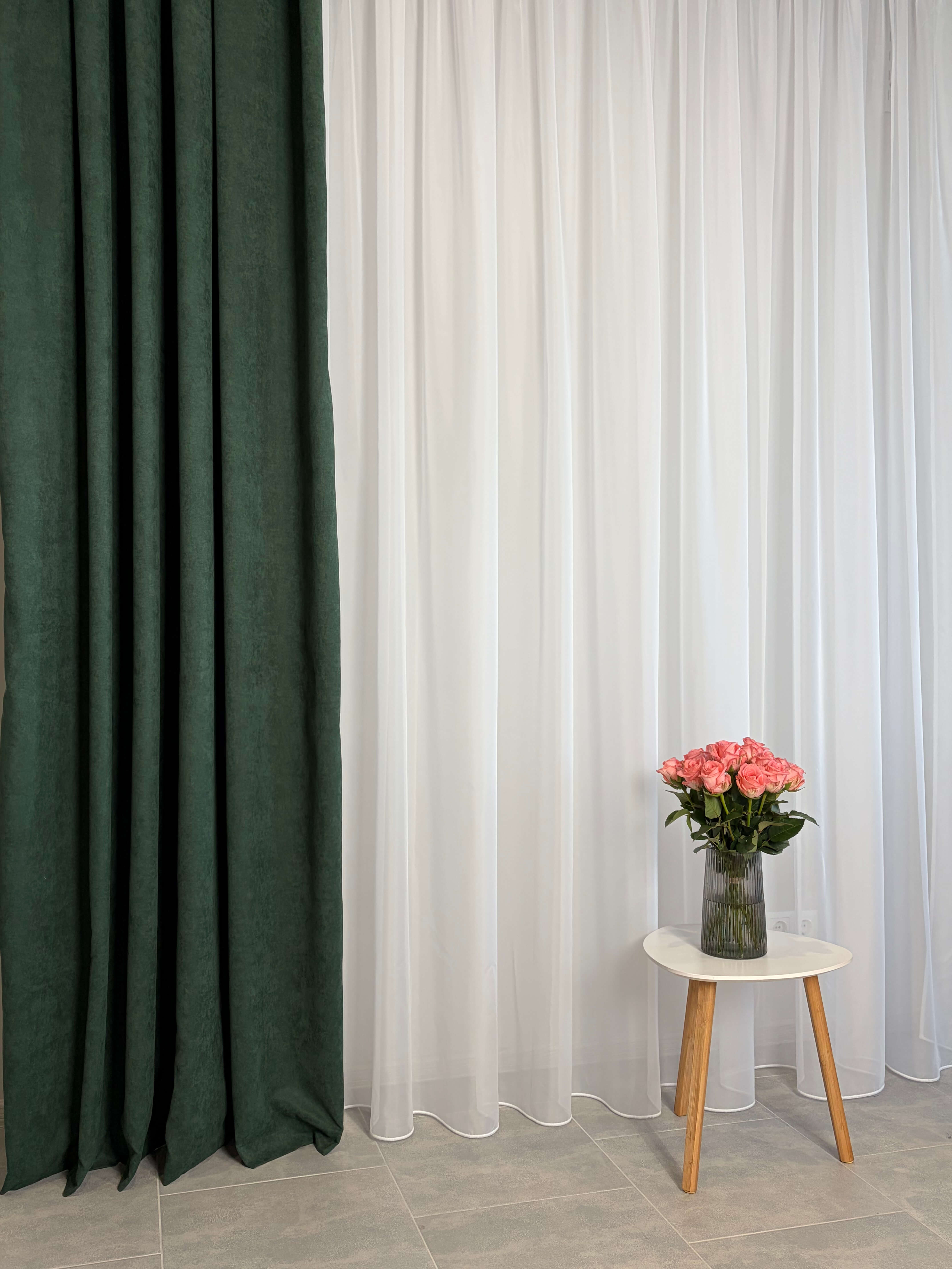 Штори "Мікровелюр" - Зелений