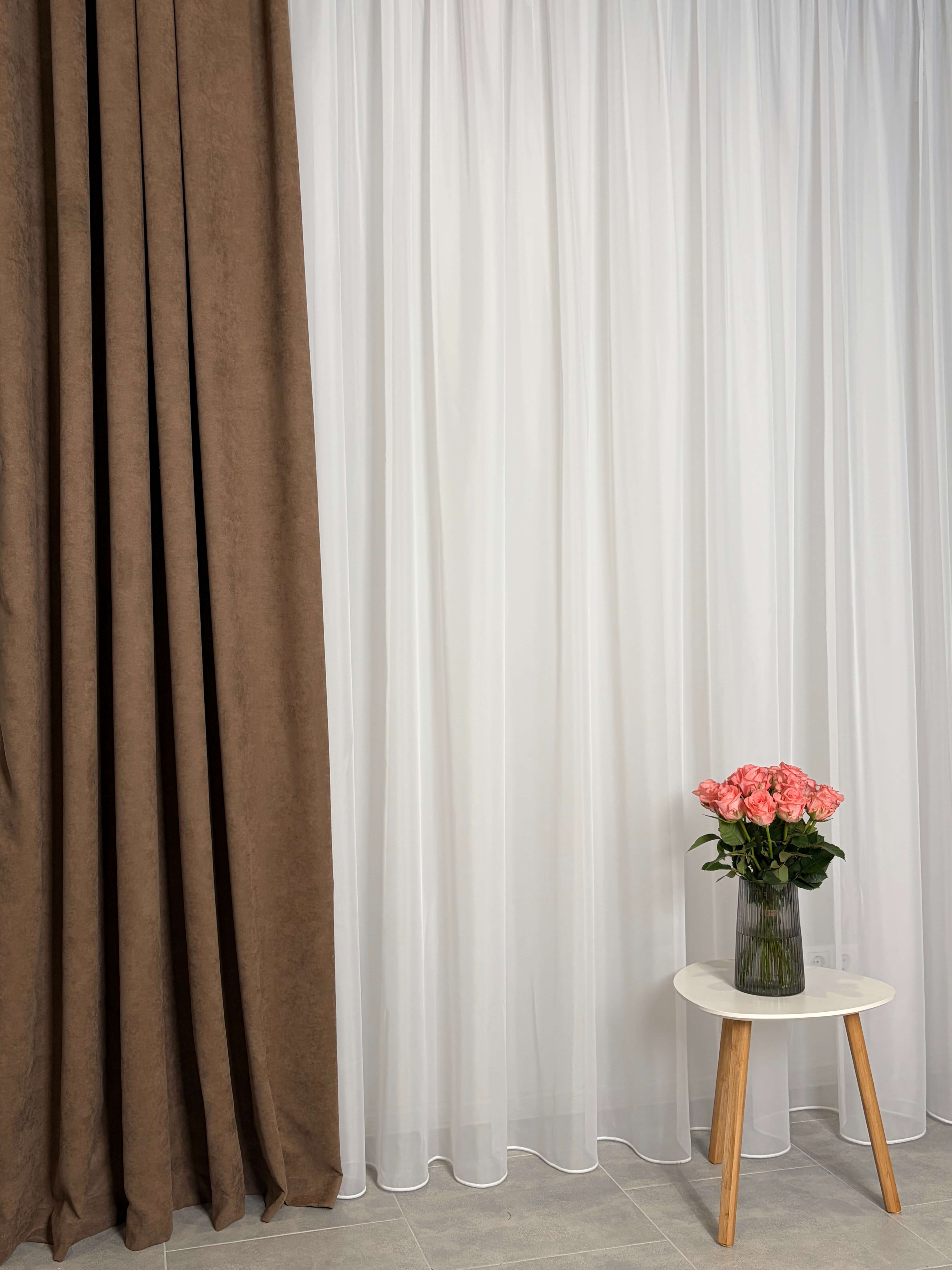 Штори "Мікровелюр" - Молочний шоколад