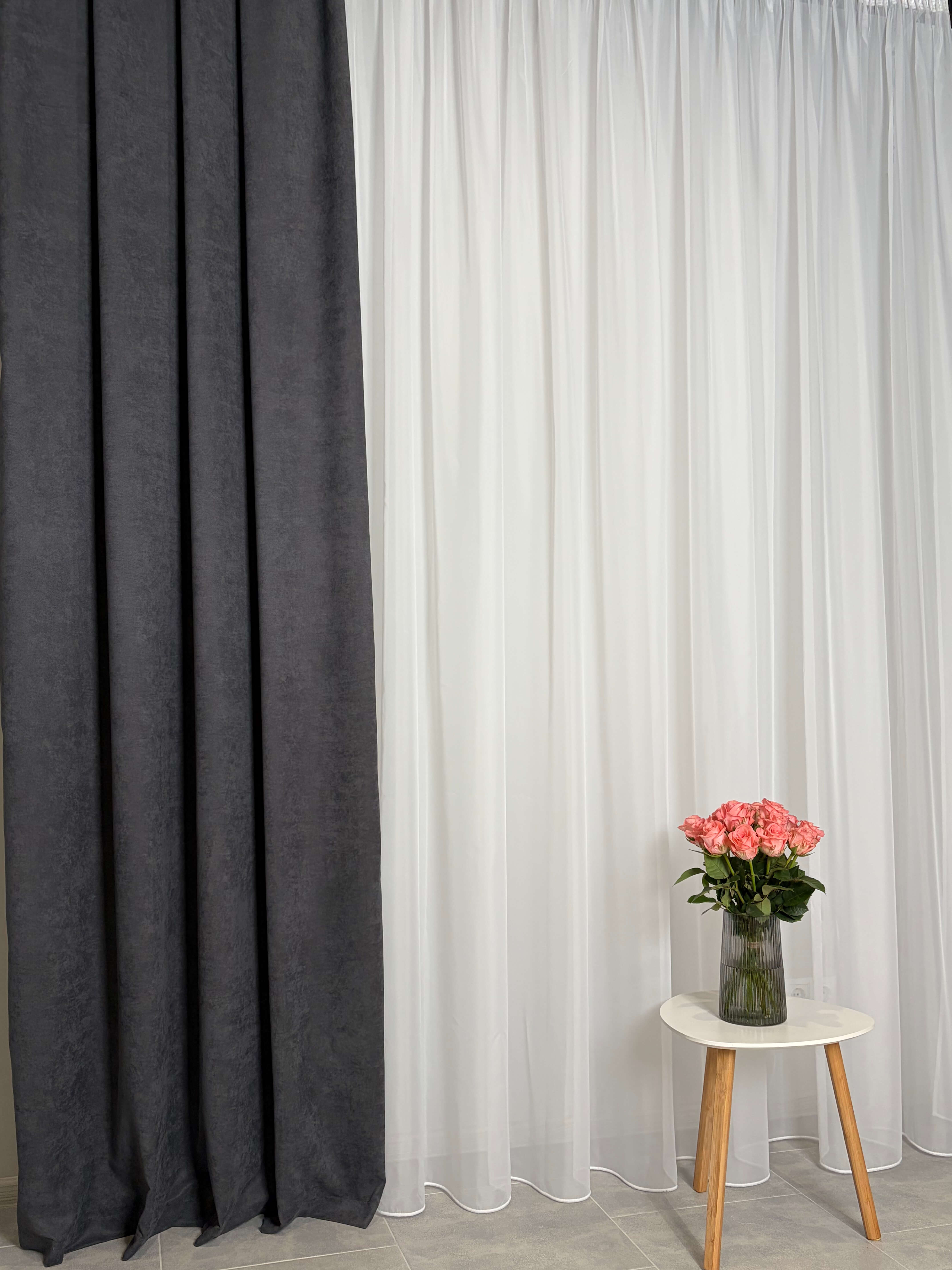 Штори "Мікровелюр" - Графіт