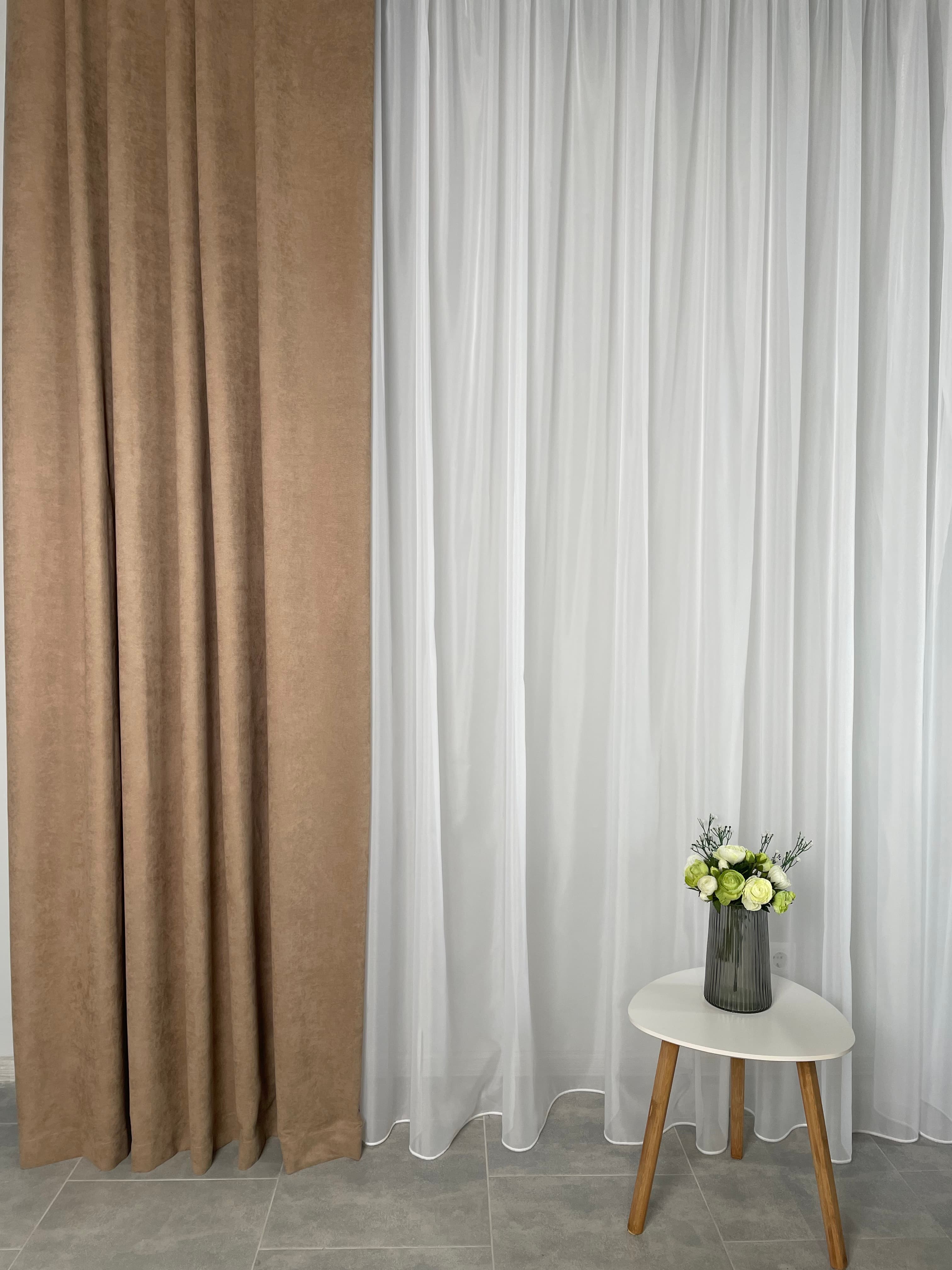 Штори "Мікровелюр" - Капучино