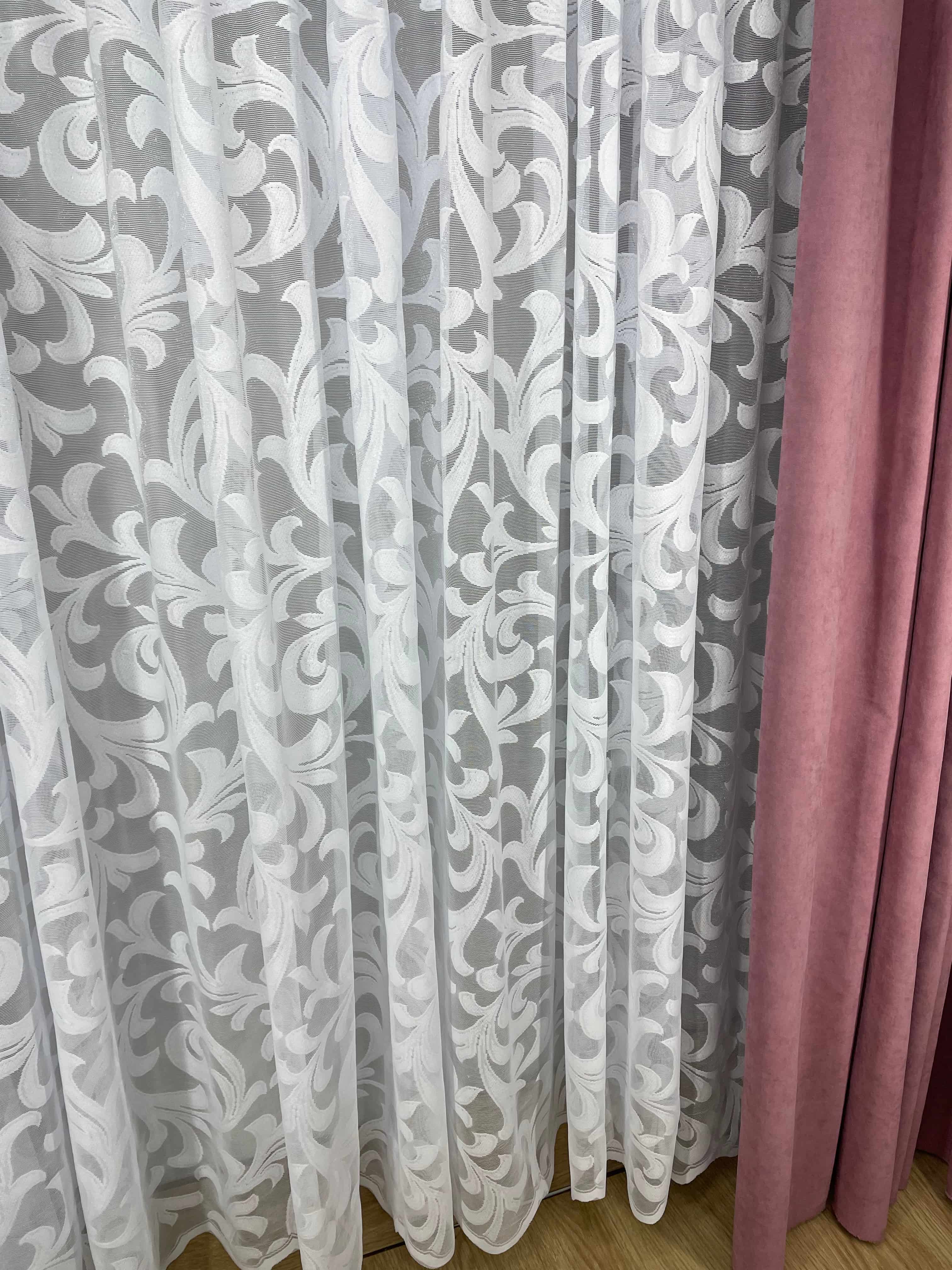 Тюль «З візерунком» - Білий